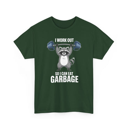 Raccoon Deadlift Bodybuilding Animal Funny Gym Fitness T-Shirt