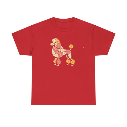 Funny Floral Flower Poodle Mom Grandma Womens Mothers Day T-Shirt