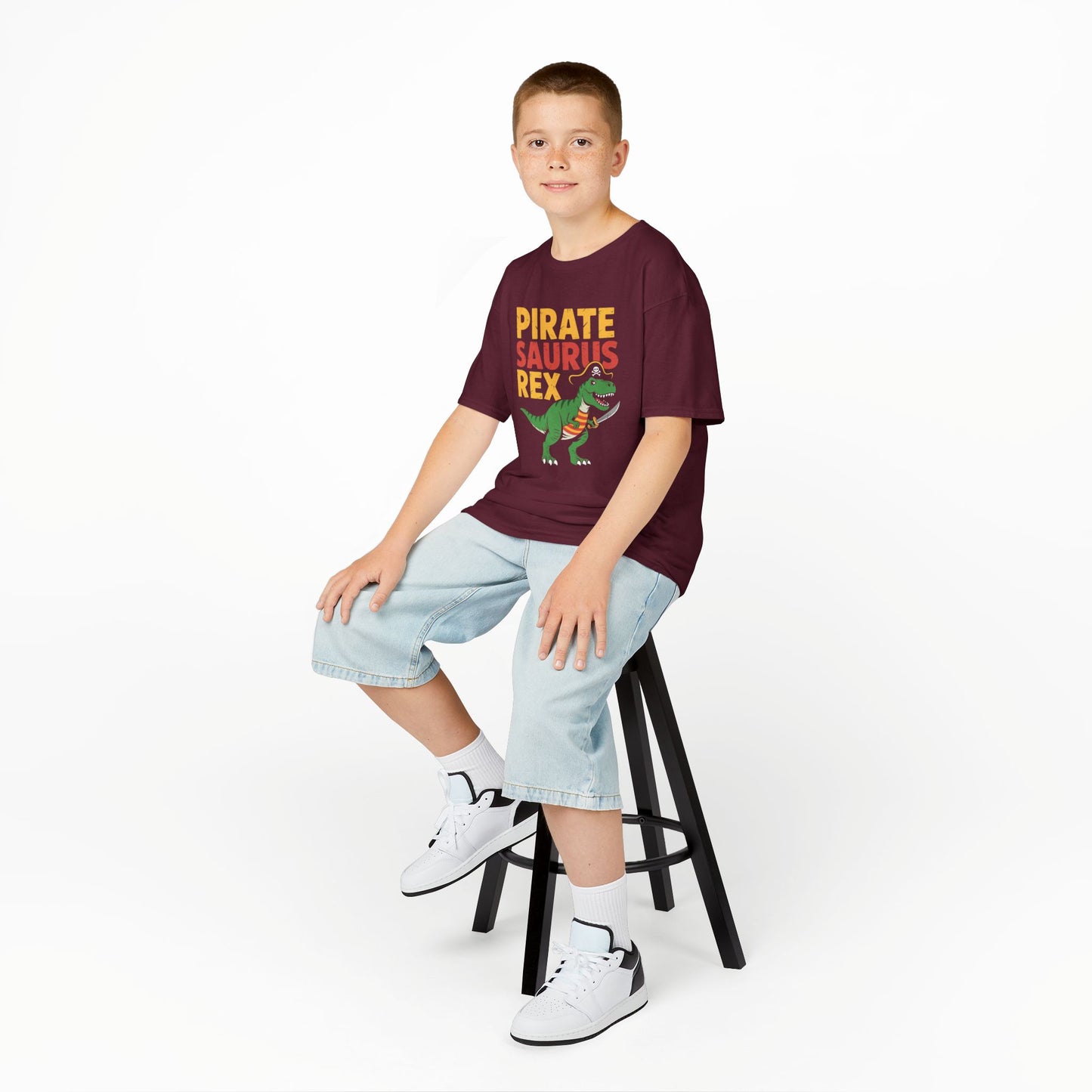 Pirate Saurus T-Rex Dinosaur Funny Halloween Costume Boys T-Shirt