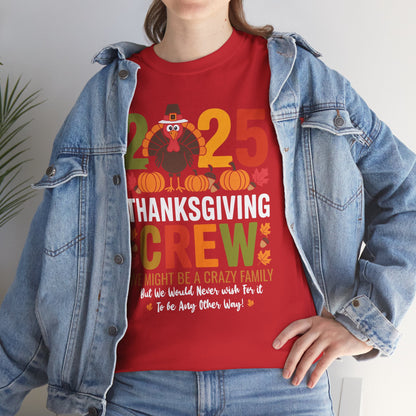 Family Thanksgiving 2025 Thanksgiving Crew Turkey Matching T-Shirt