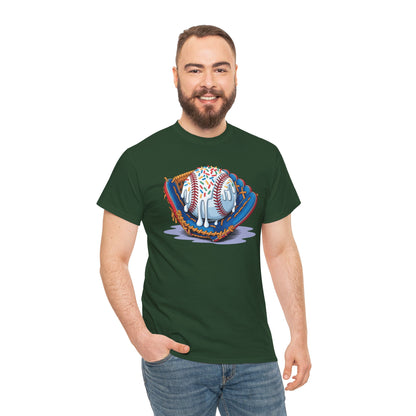 Baseball Drip Ice Cream Sprinkles Baseball Glove T-Shirt