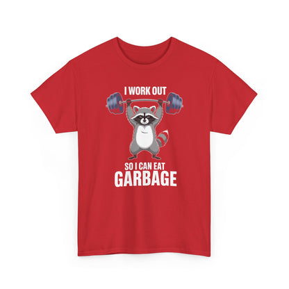 Raccoon Deadlift Bodybuilding Animal Funny Gym Fitness T-Shirt