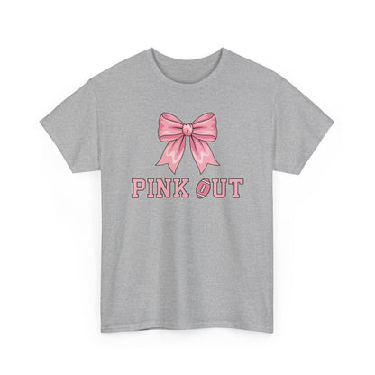 Pink Out Football Bow Preppy Breast Cancer Awareness Women T-Shirt