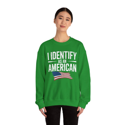 I Identify as an American No Identity Politics USA Sweatshirt