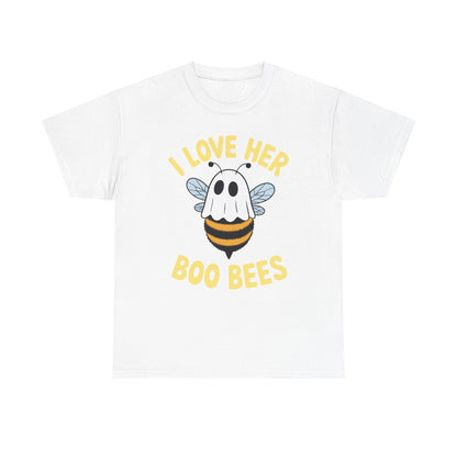 I Love Her Boo Bees Couples Halloween Adult Costume His Men T-Shirt