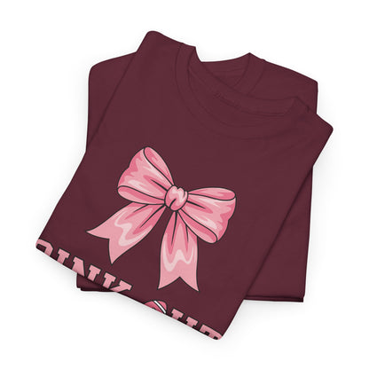 Pink Out Football Bow Preppy Breast Cancer Awareness Women T-Shirt
