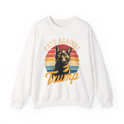 Cats Against Trump Funny Anti Trump Election Funny Cat Sweatshirt