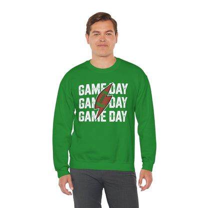 Vintage Game Day Football Lightning Bolt Funny Team Sport Sweatshirt