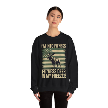 Hunting Im Into Fitness Fit Ness Deer Freezer Men Women Sweatshirt