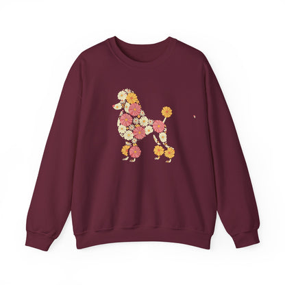 Funny Floral Flower Poodle Mom Grandma Womens Mothers Day Sweatshirt