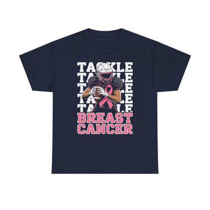 Tackle Football Breast Cancer Awareness Pink Ribbon T-Shirt