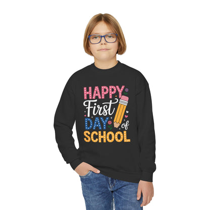 Happy First Day of School Pencil Teacher Cute Back to School Sweatshirt