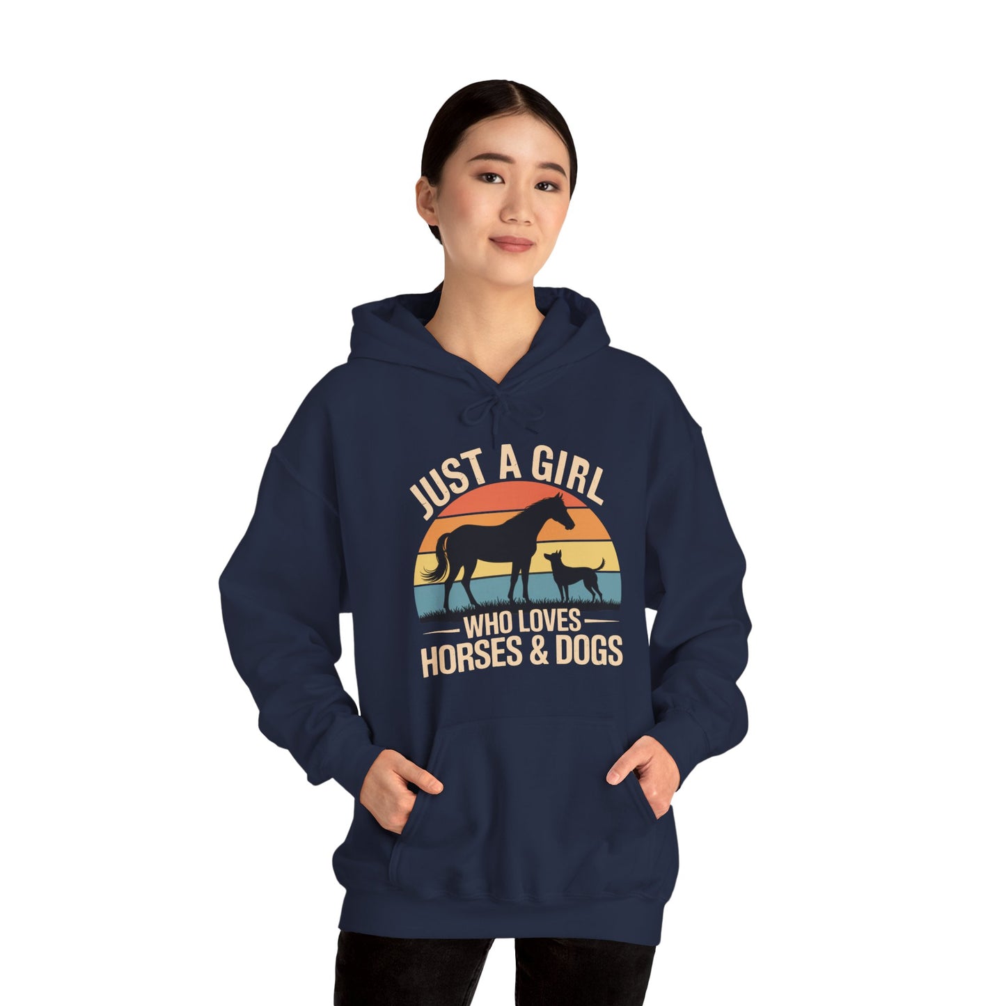 Just A Girl Who Loves Horses and Dogs Women Girls Hoodie