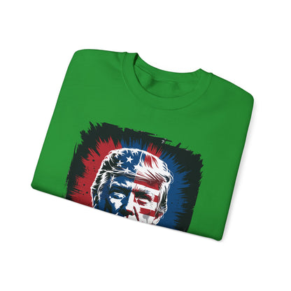 President Trump Portrait 4th July Sweatshirt