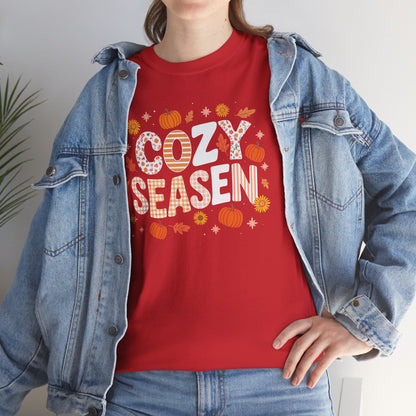 Cozy Season Autumn Fall Vibes Halloween Thanksgiving Pumpkin T-Shirt