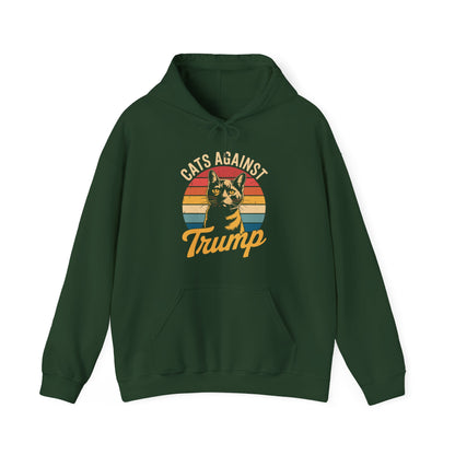 Cats Against Trump Funny Anti Trump Election Funny Cat  Hoodie