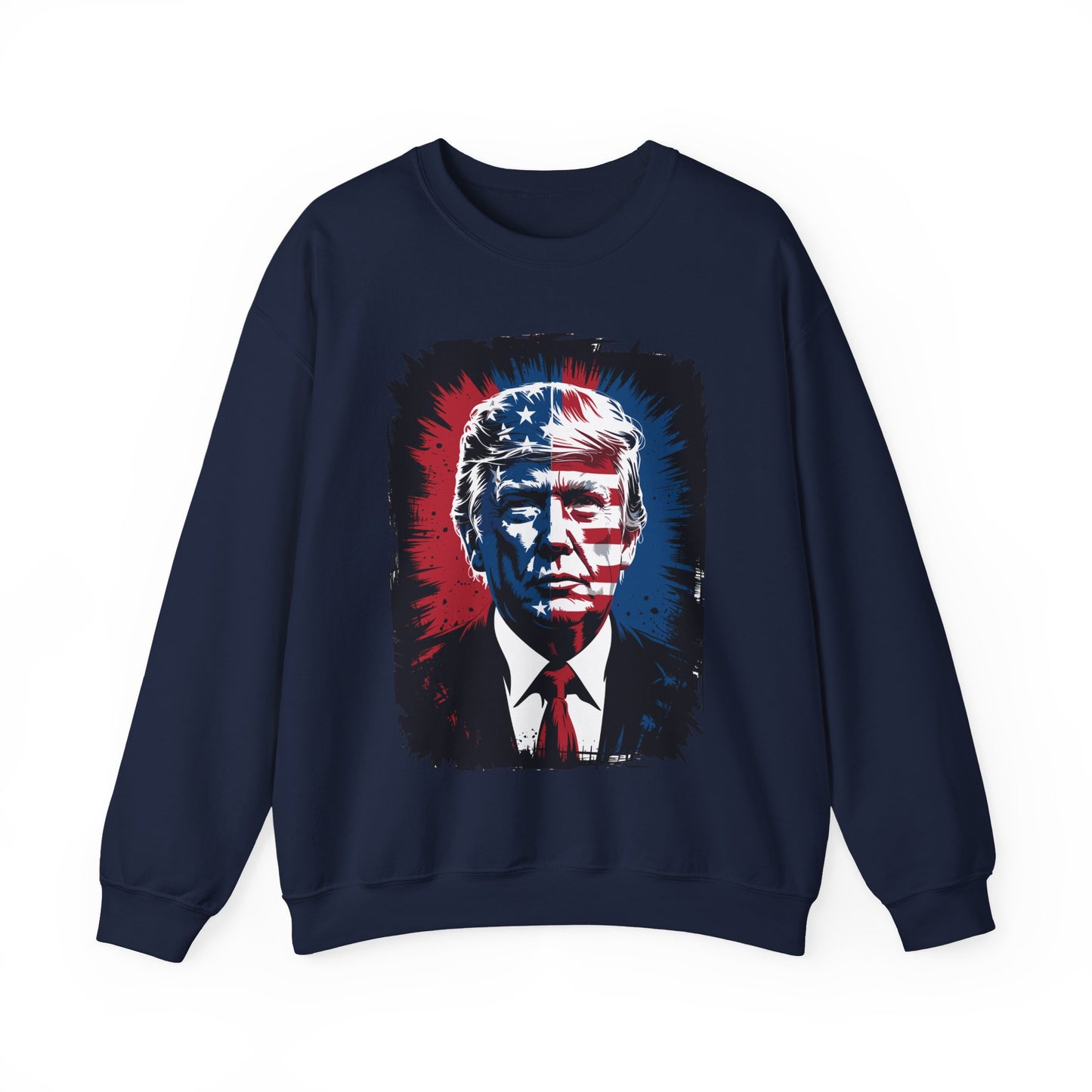 President Trump Portrait 4th July Sweatshirt