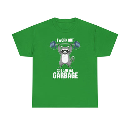 Raccoon Deadlift Bodybuilding Animal Funny Gym Fitness T-Shirt