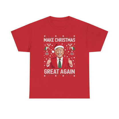 Funny Trump Make Christmas Great Again Xmas Pajamas Ugly T-Shirt