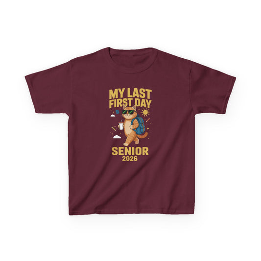 My Last First Day Senior 2026 Cat Back to School Cool Class T-Shirt
