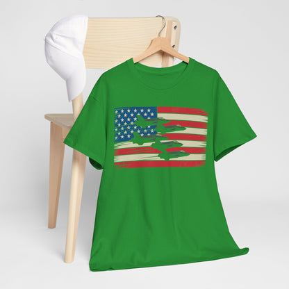 Vintage American Flag USA Fighter Jets 4th of July Patriotic T-Shirt