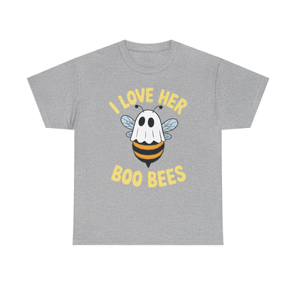 I Love Her Boo Bees Couples Halloween Adult Costume His Men T-Shirt
