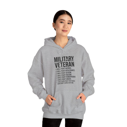 Military Veterans Against Trump 2025 Fight USA Election Hoodie