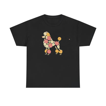 Funny Floral Flower Poodle Mom Grandma Womens Mothers Day T-Shirt