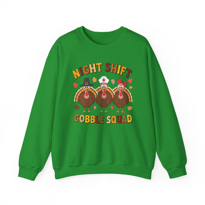 Night Shift Gobble Squad Night Worker Staff Thanksgiving Sweatshirt