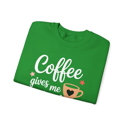 Coffee Gives Me Teacher Powers, Cute Teacher Appreciation Sweatshirt