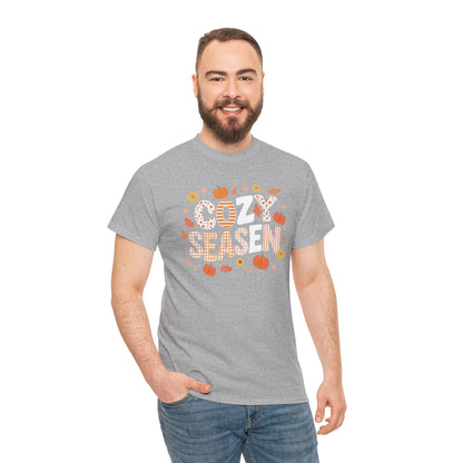 Cozy Season Autumn Fall Vibes Halloween Thanksgiving Pumpkin T-Shirt