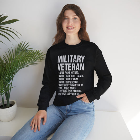 Military Veterans Against Trump 2025 Fight USA Election Sweatshirt