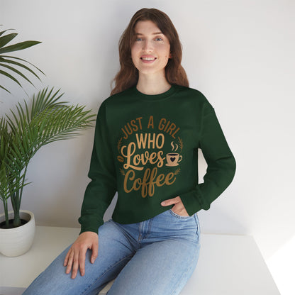 Just A Girl Who Loves Coffee Womens Coffee Lover Sweatshirt