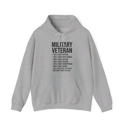 Military Veterans Against Trump 2025 Fight USA Election Hoodie