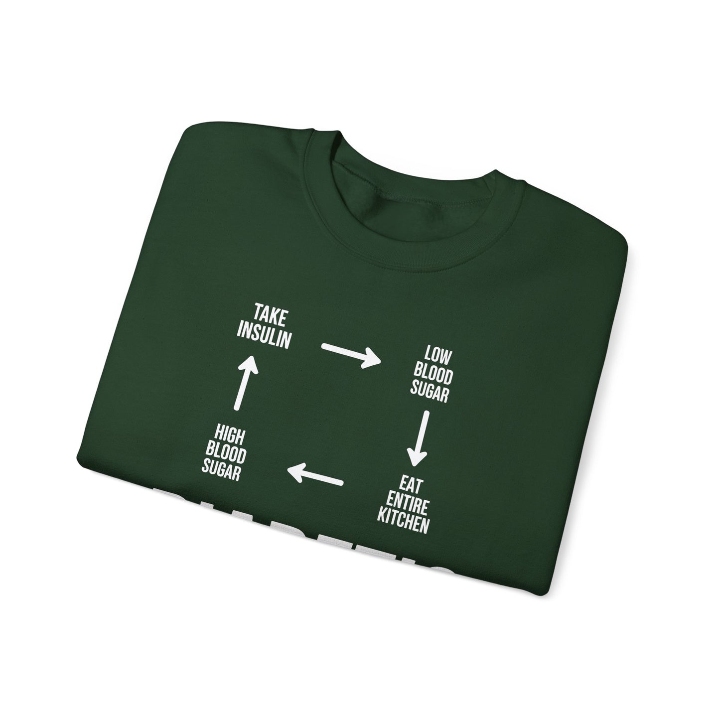 Funny Diabetic Type 1 Diabetes T1D Diabetes Awareness Sweatshirt