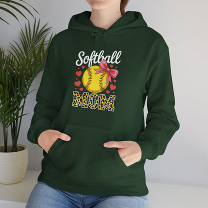 Softball Mom Headband Leopard Softball Ball Mothers Day Mama Hoodie