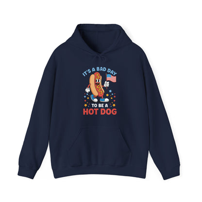 Its A Bad Day To Be A Hot Dog Funny meme HotDog usa flag Men Women Hoodie