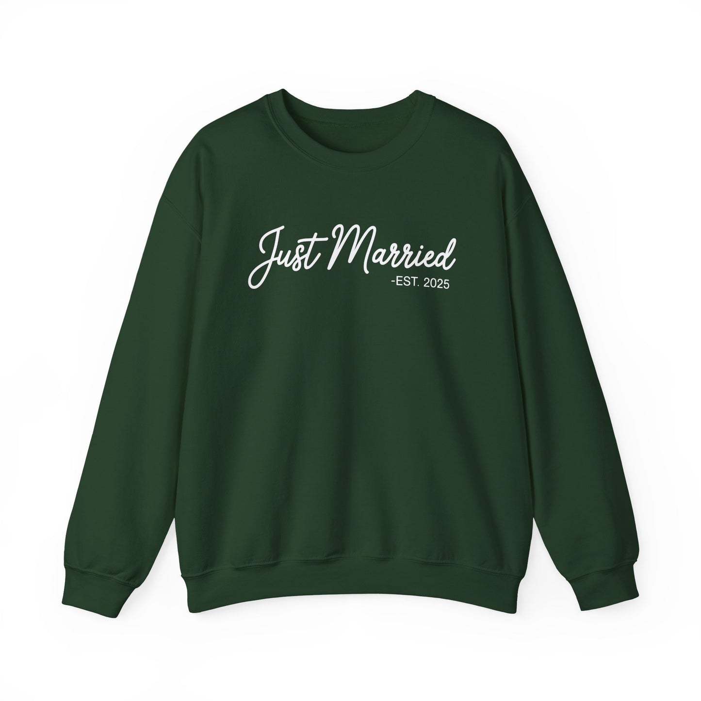 Just Married 2025 Honeymoon Wedding Couples Fiancee Sweatshirt