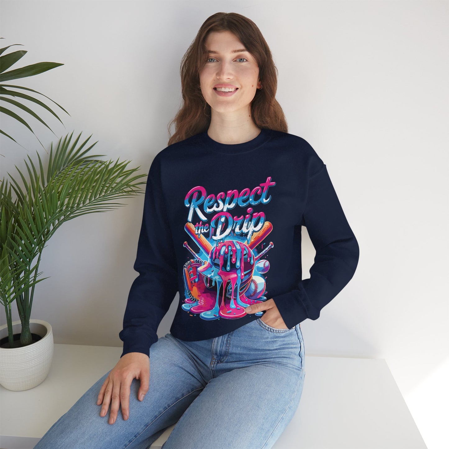 Baseball Drip For Boys Ice Cream Respect The Drip Baseball Sweatshirt