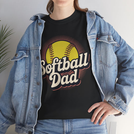 Funny Fathers Day Softball Dad Gift From Daughter Son Wife T-Shirt