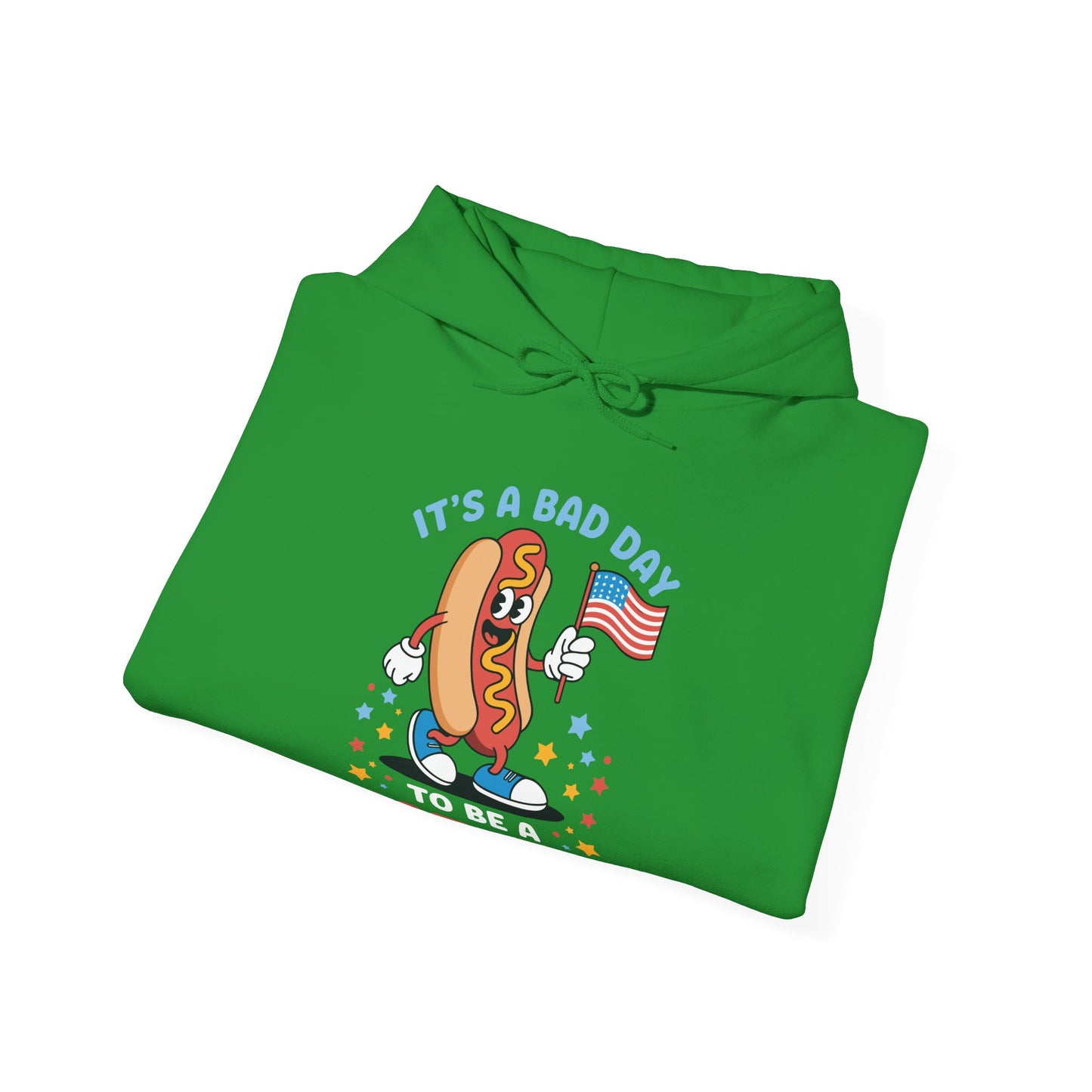 Its A Bad Day To Be A Hot Dog Funny meme HotDog usa flag Men Women Hoodie