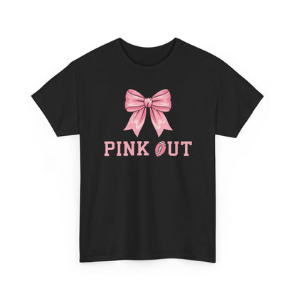Pink Out Football Bow Preppy Breast Cancer Awareness Women T-Shirt