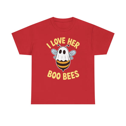 I Love Her Boo Bees Couples Halloween Adult Costume His Men T-Shirt