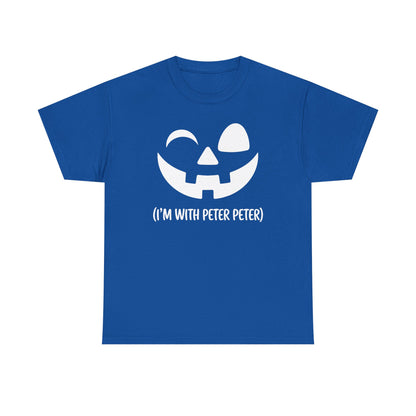Im With Peter Couple Halloween Adult Eater Pumpkin T-Shirt