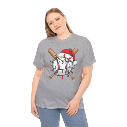 Santa Sports Design For Men Boys Christmas Baseball Player T-Shirt