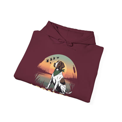 Local Boy Hunting Dog Vintage Sunset Hunting Season Hoodie
