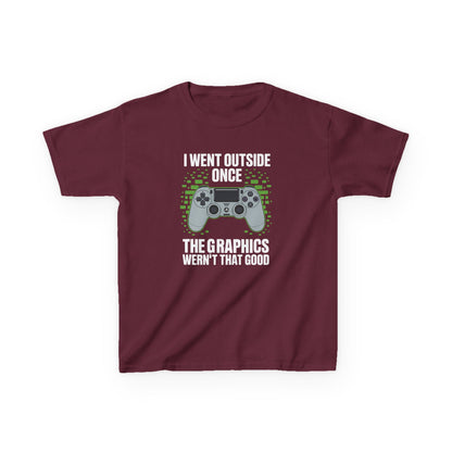 I Went Outside Once The Graphics Weren't That Good Gamer Boy T-Shirt