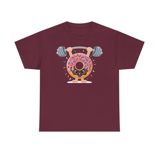 Funny Weightlifing Fitness Workout Gym Donut Lover T-Shirt