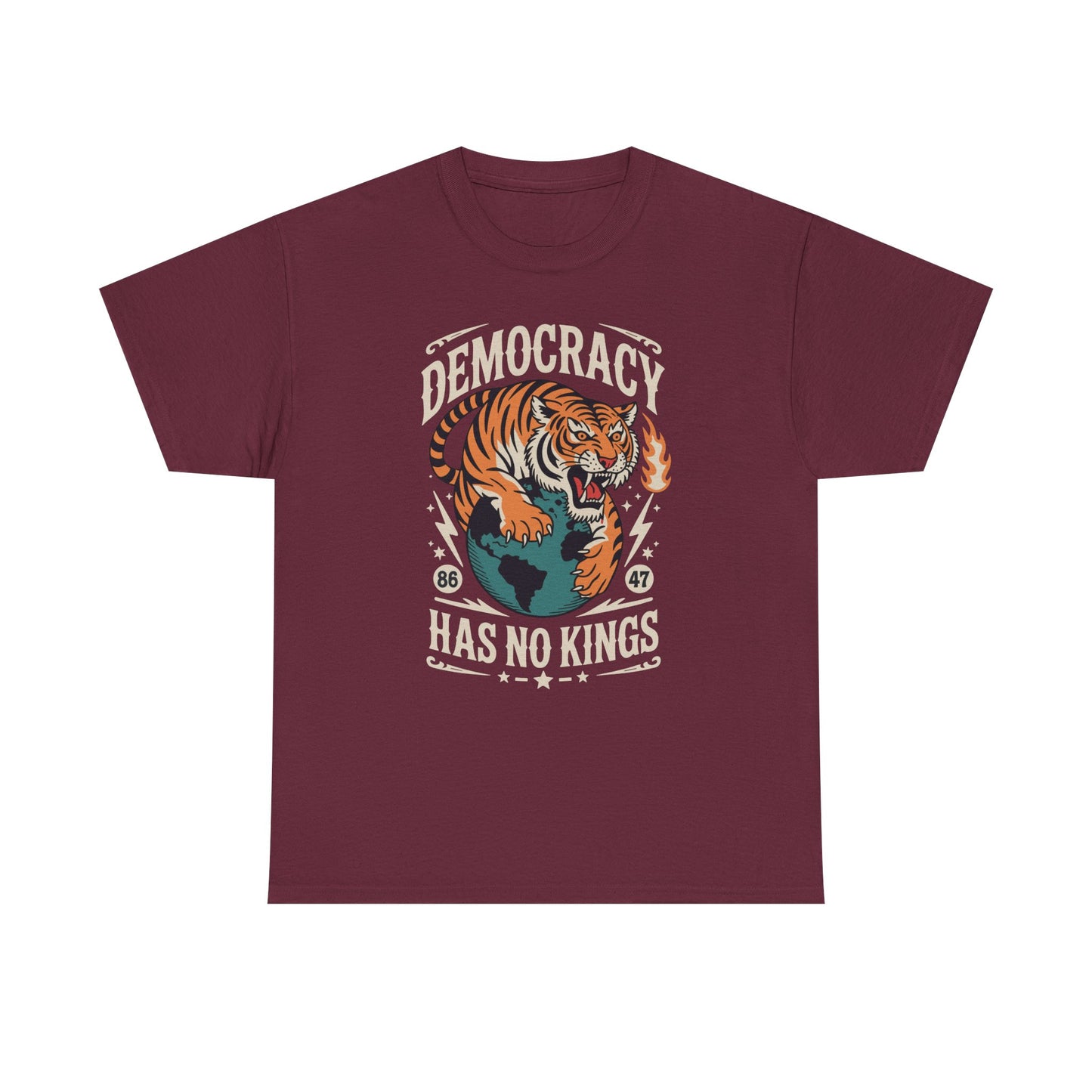 Democracy Has No King 8647 Anti Trump America Social Justice T-Shirt