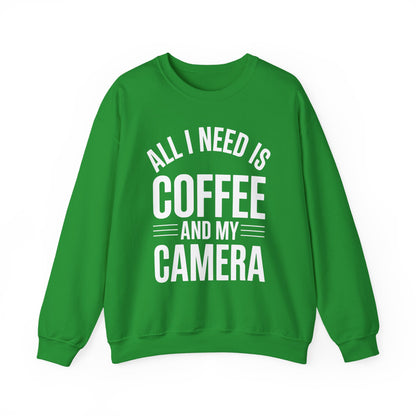 All I Need Is Coffee And My Camera Photography Gift Sweatshirt